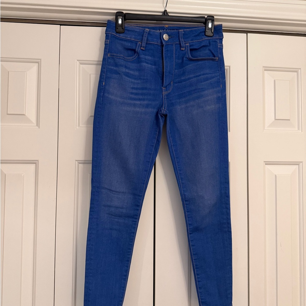 American Eagle Outfitters Vibrant Blue Skinny Jeans
